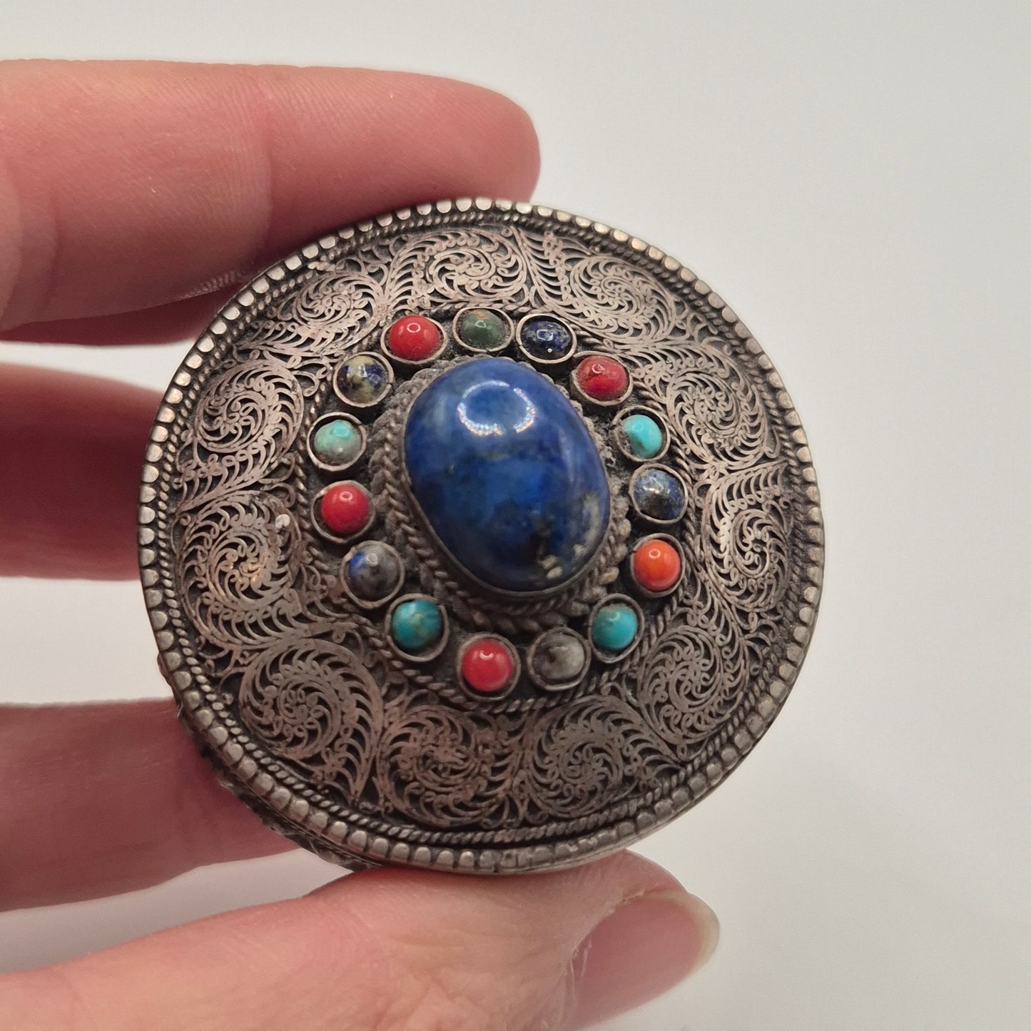 Kleine Vintage Pillendose Schmuckschatulle