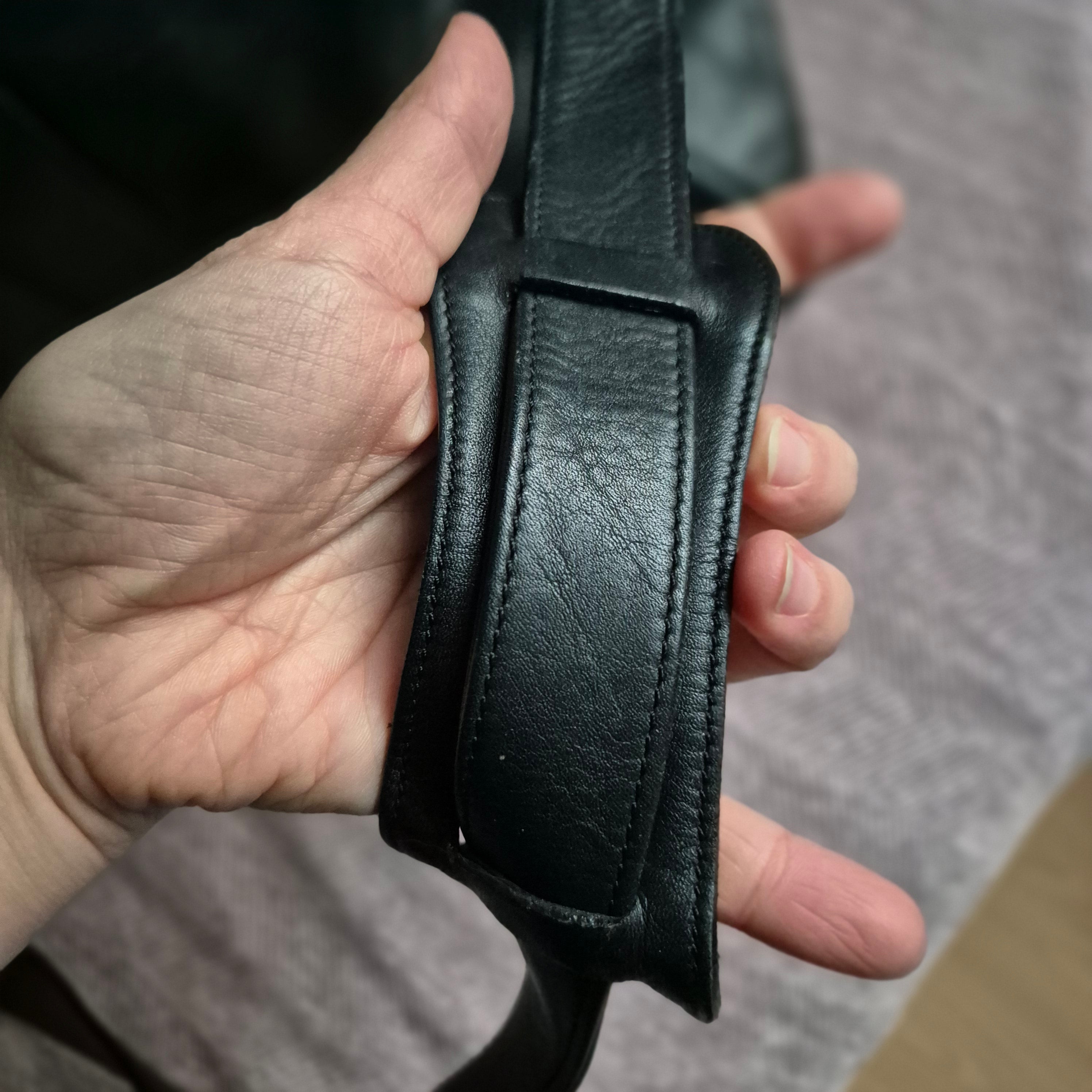 Seltene Vintage LOEWE Nappa Leder Shopper / Tote – 90er Jahre – Schwarz