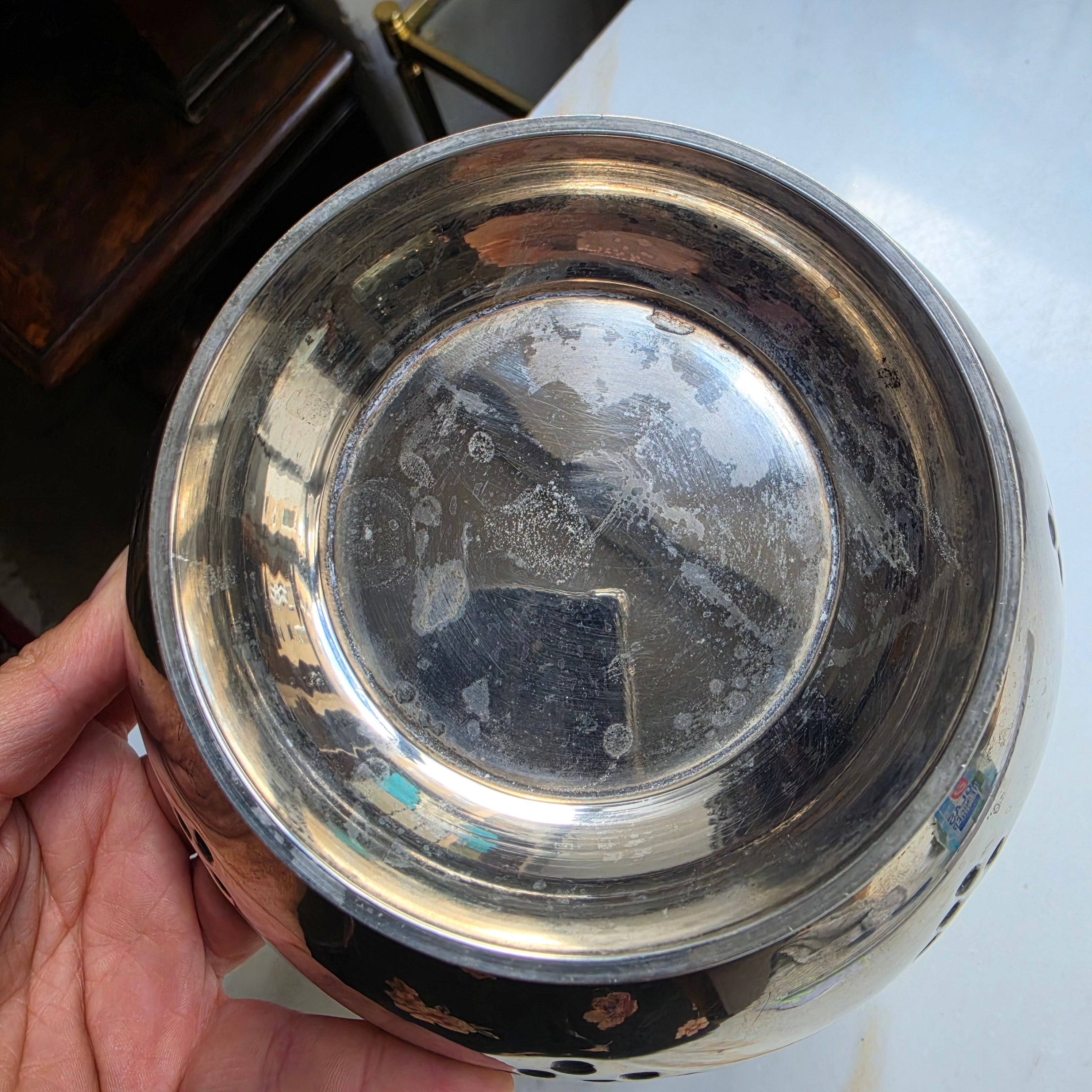 Vintage Metall Schale oder Eiskübel - 40er Jahre