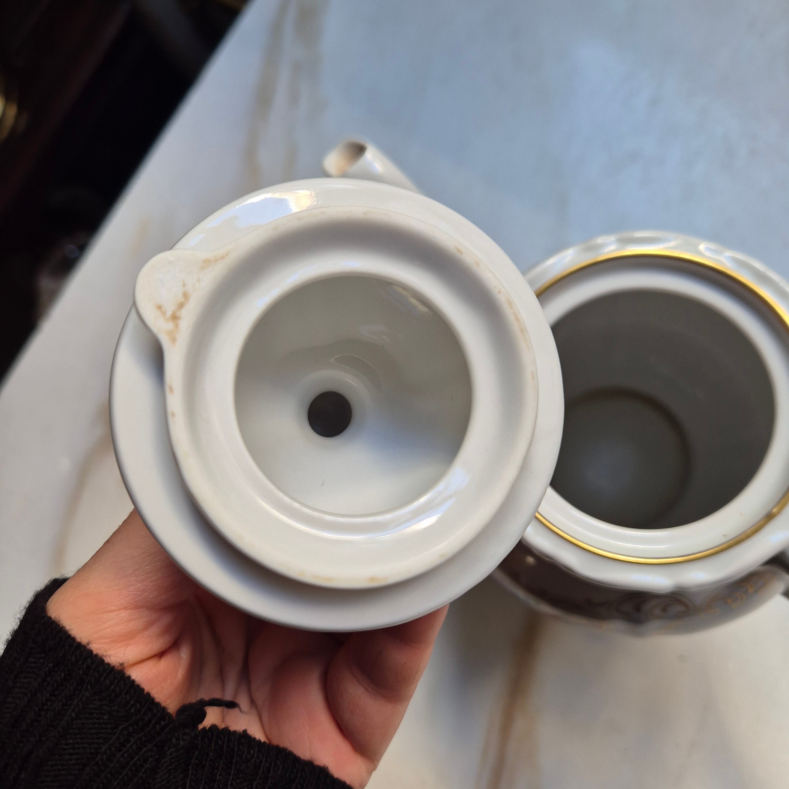 Vintage Porzellan Kaffe-oder Teekanne von Weimar