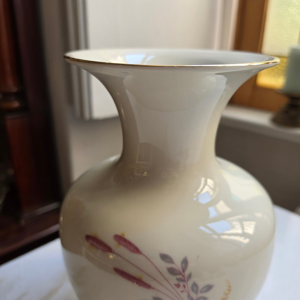 Vintage Porzellanvase Alka Bavaria – Zartes Blumendekor mit Goldrand