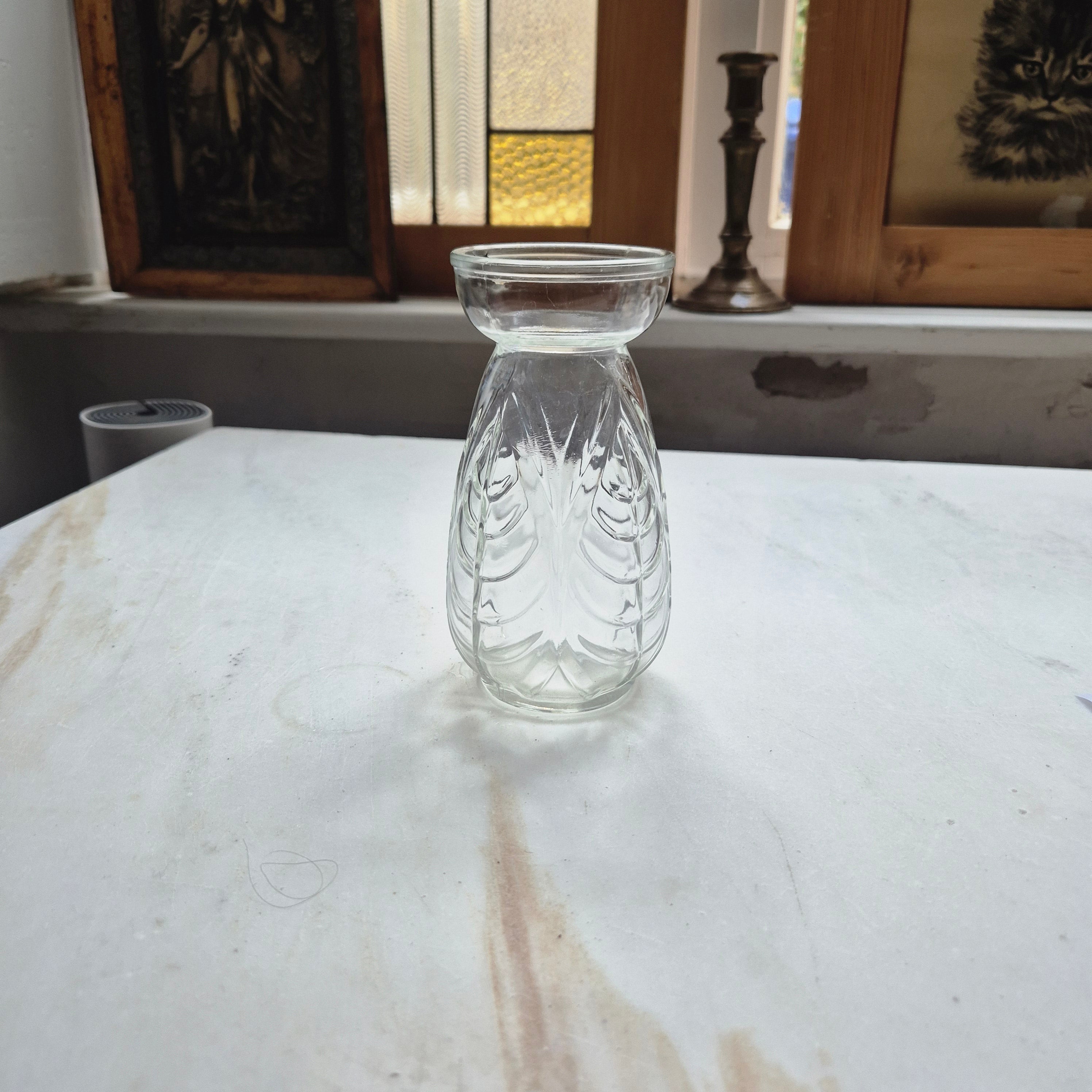 Vintage  Hyazinthenvase - Hyazinthenglas Vase - Pressglas