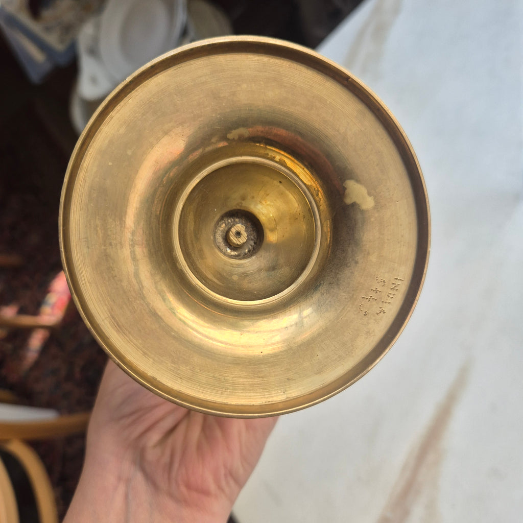 2x Vintage Indische Messing Kerzenhalter