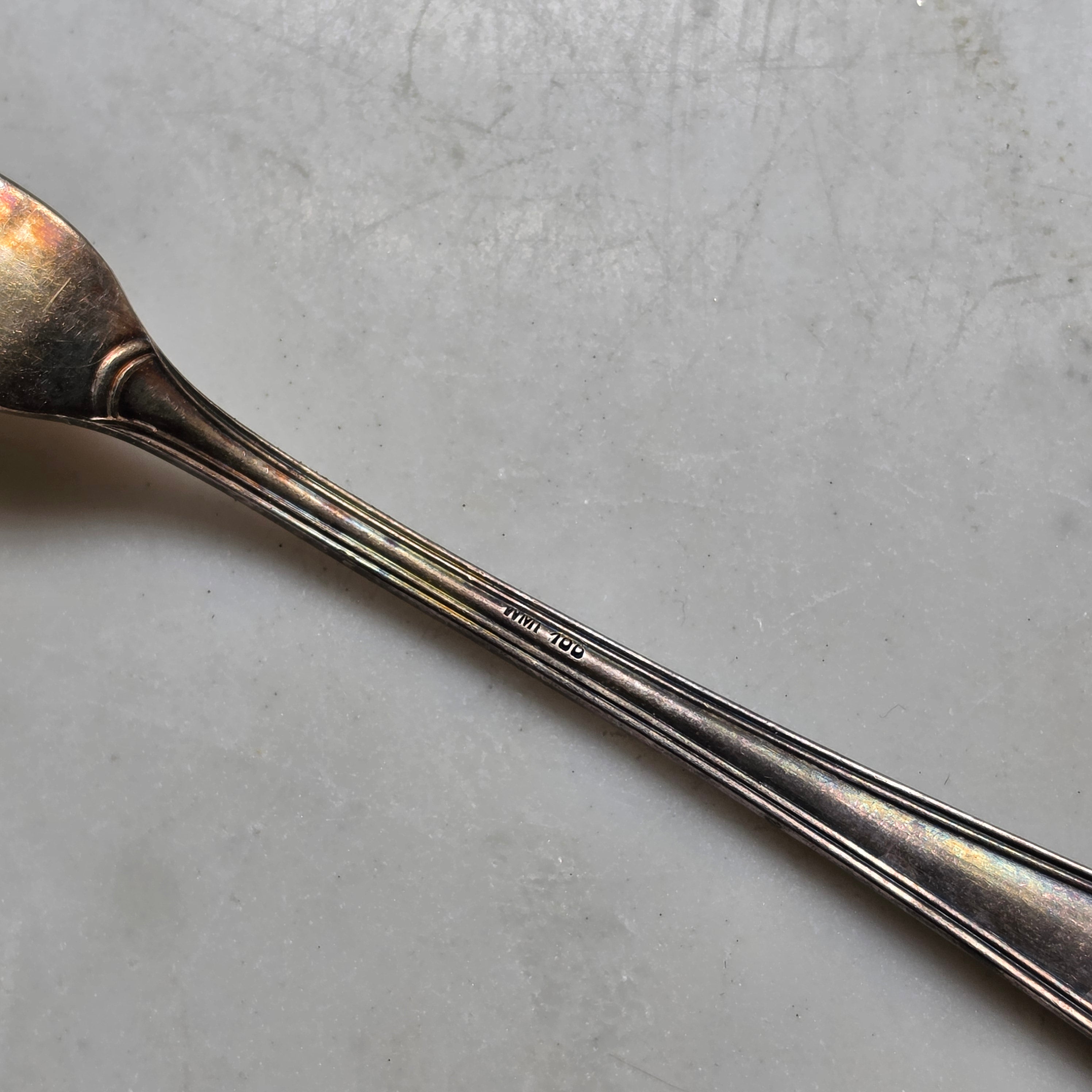 Antike Aufschnittgabel / Zitronengabel aus Versilbertem Besteck – WMF 100 Stempelung – Vintage Jugendstil / Art Déco
