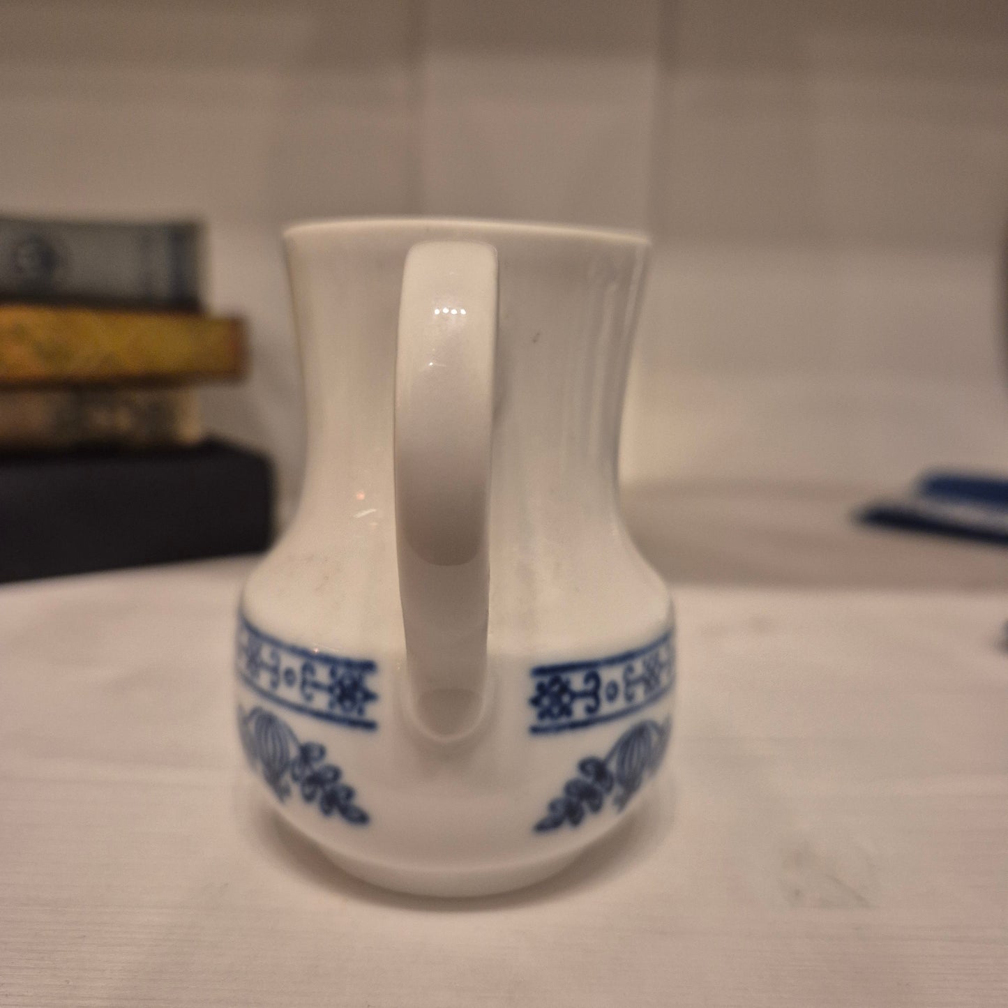 Vintage Milchkännchen blau weiß Kahla GDR Koboltunterglasur Zwiebelmuster