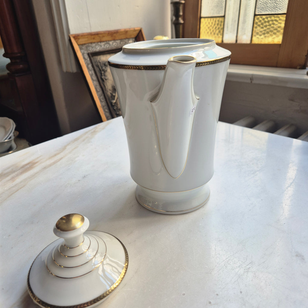 Große Kaffeekanne Porzellan mit Goldrand - Schönwald Bavaria
