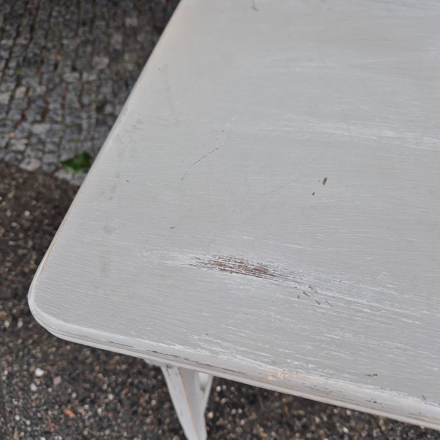 Antiker Jugendstil Nähtisch Beistelltisch Shabby Chic Landhaus Beige