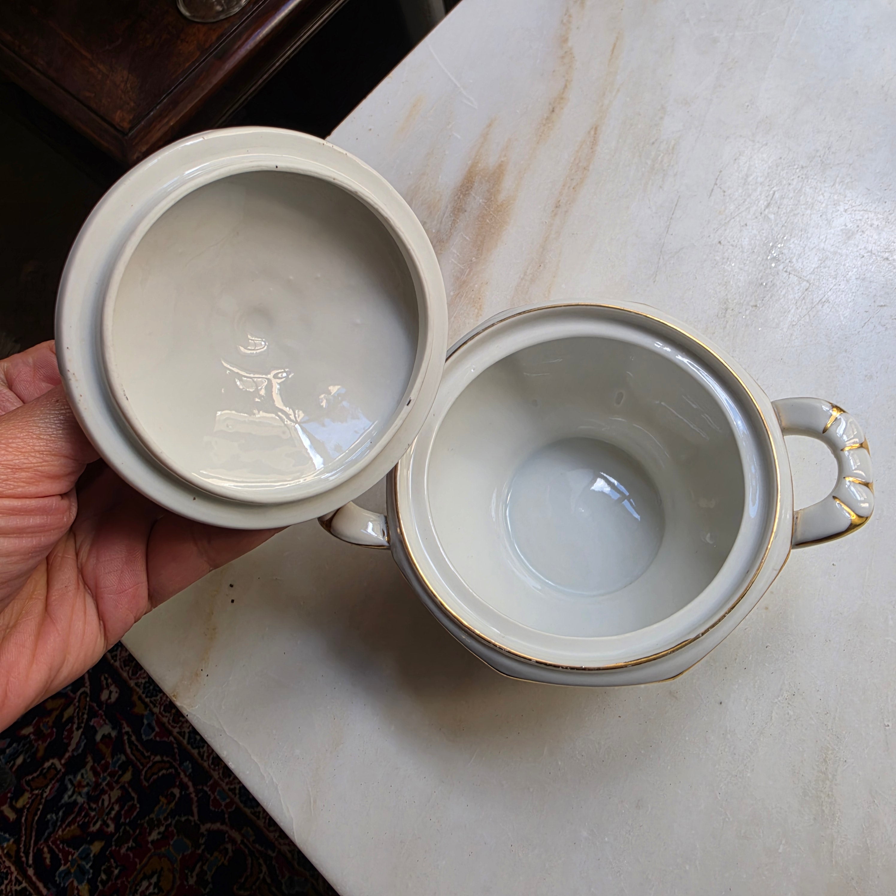 Edle Vintage Porzellan Zuckerdose – Selb-Bavaria