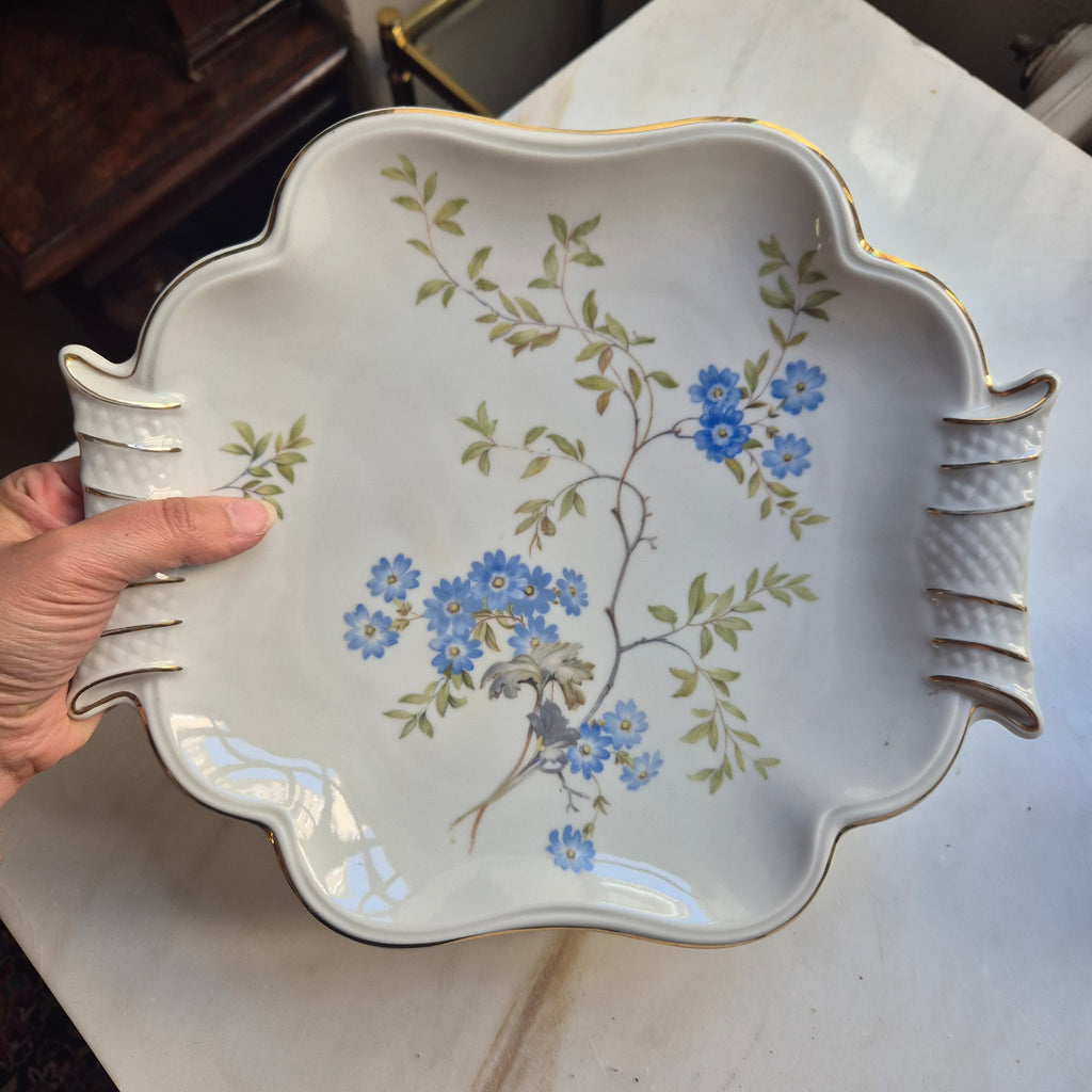 Antike Porzellanplatte Teller mit Griff Weimer Vintage