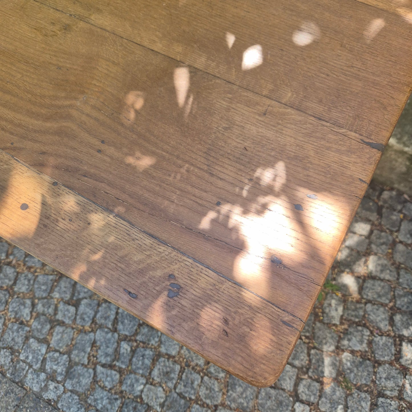 Antiker Jugendstil Tisch - Vollholz Eiche - 100x68cm - restauriert