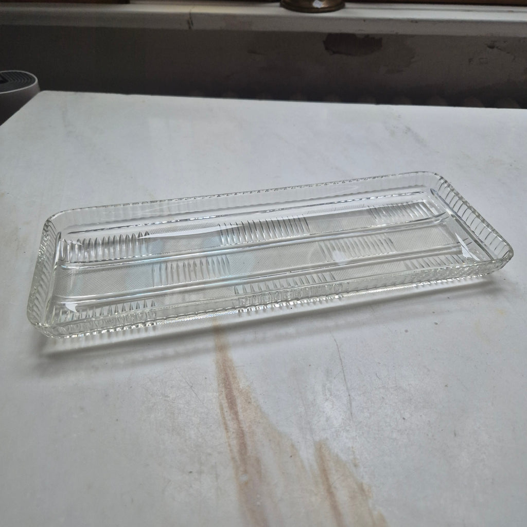 Vintage Glas Kuchenplatte - Servierplatte