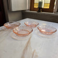 4x Rosalin Glasschalen - im Art-Déco-Stil - Teller