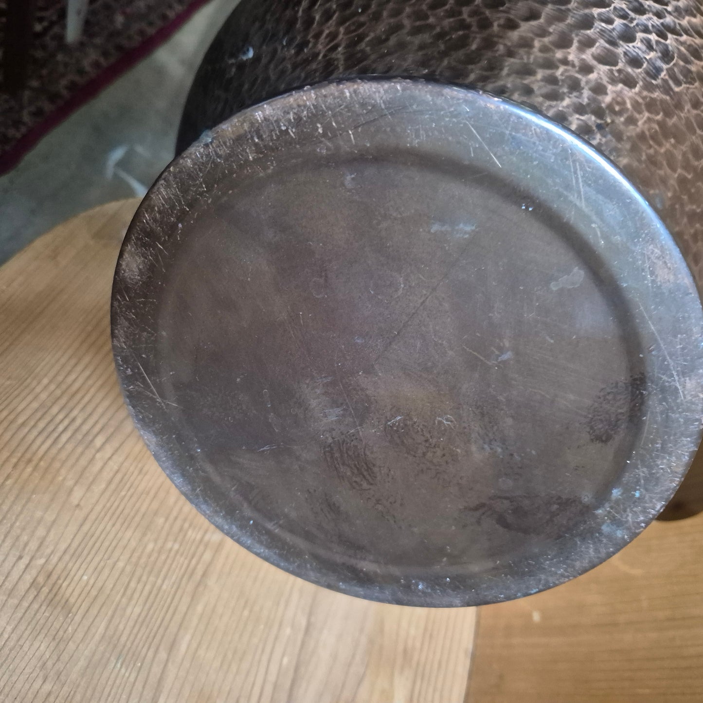 Große Vintage Kupferkanne Bodenvase