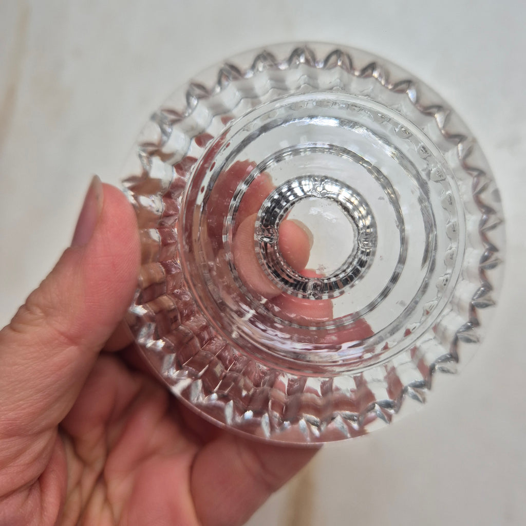 Vintage Etagere Kerzenständer Glas Kristall