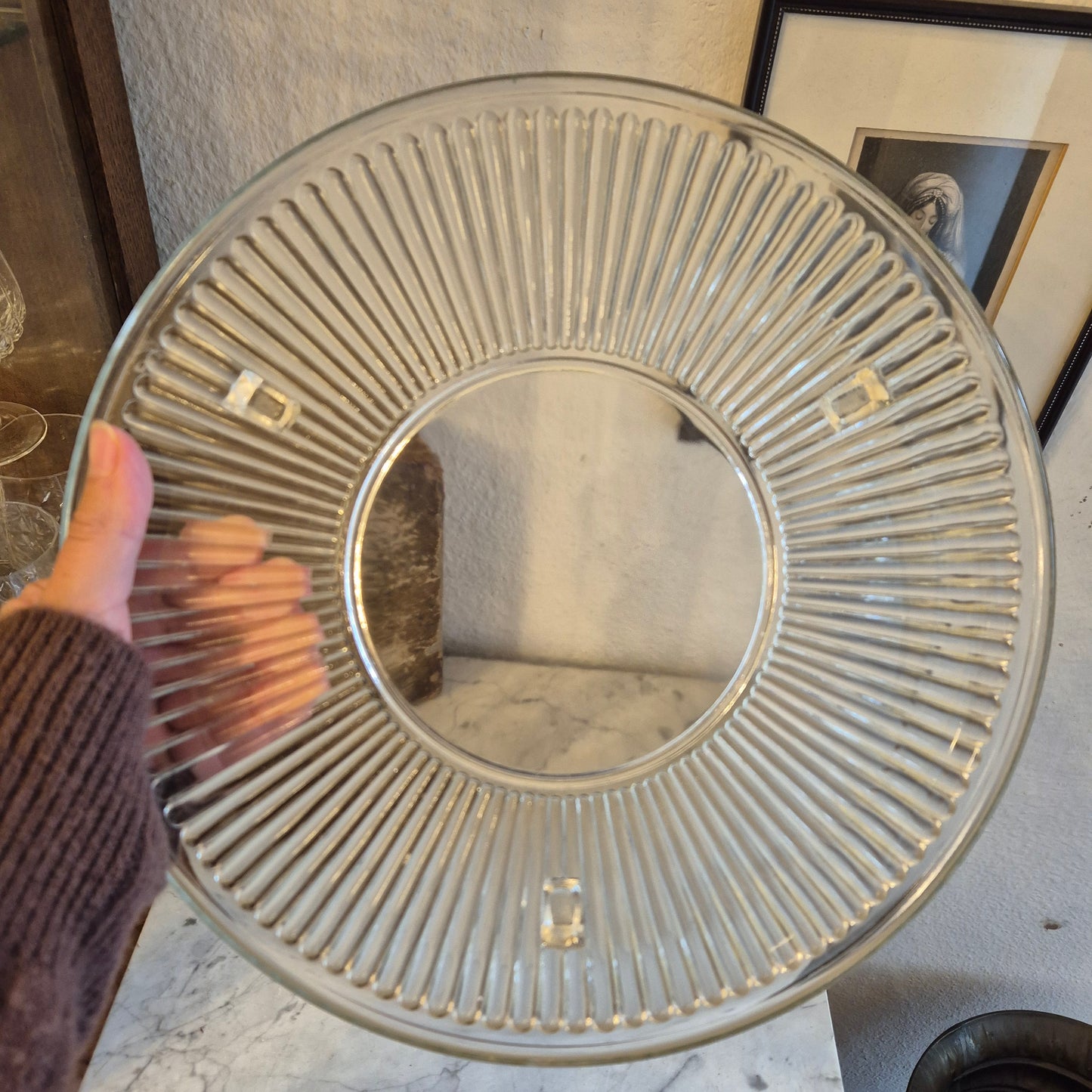Vintage Glas Kuchenplatte/Tortenplatte 70er/80er Jahre