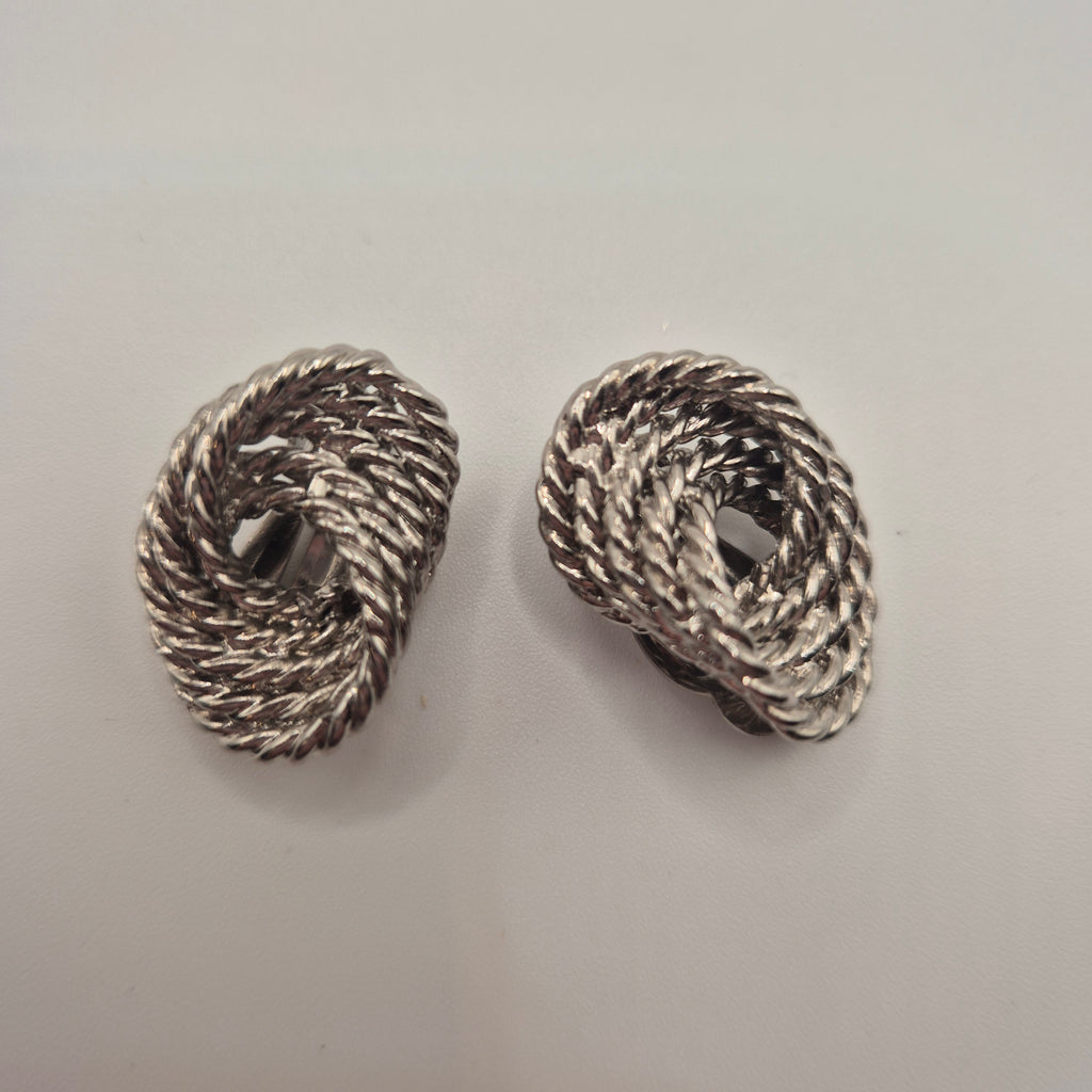 Vintage 50er Jahre Massive Runway Ohrringe / Made in West Germany Statement Clips Creolen Gold