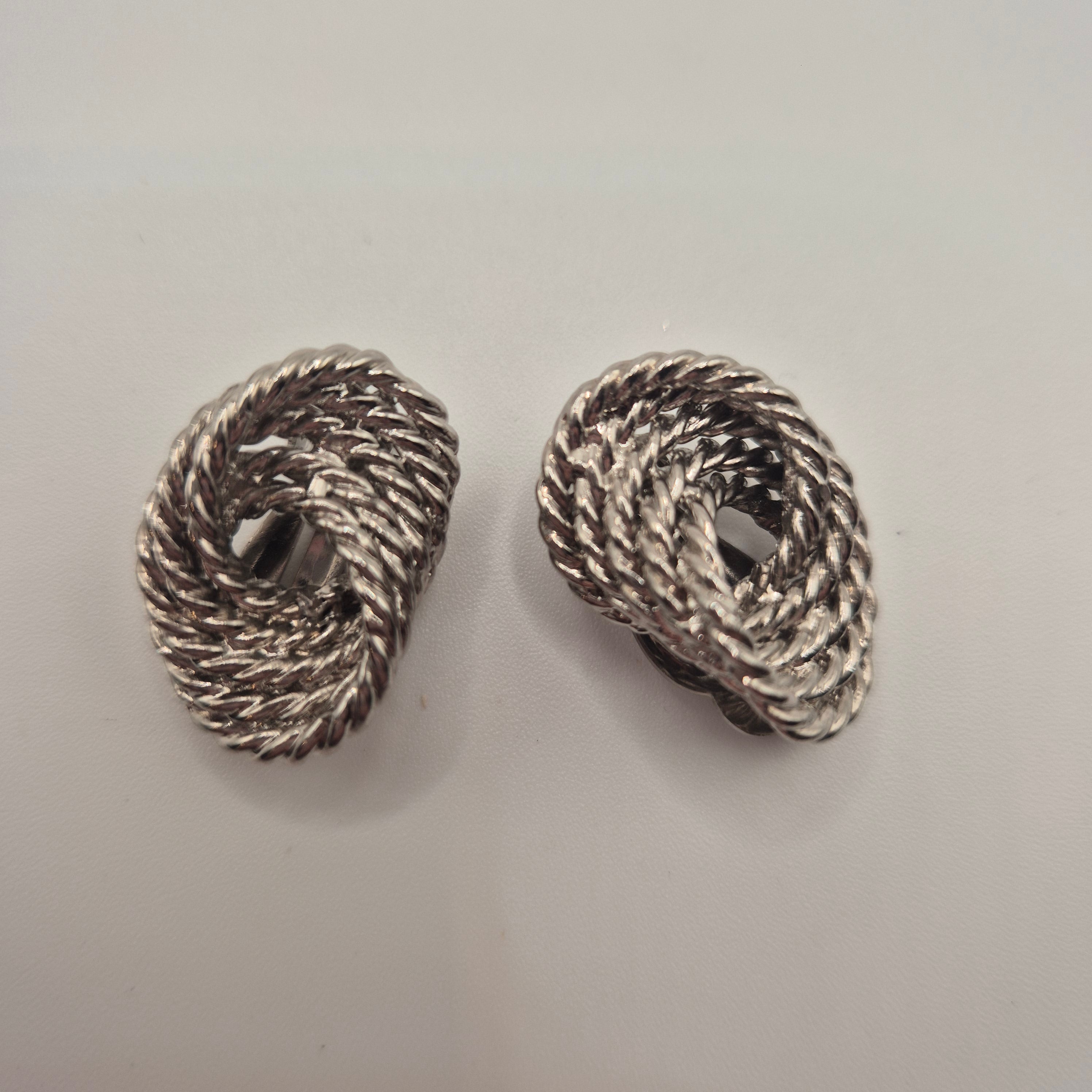 Vintage 50er Jahre Massive Runway Ohrringe / Made in West Germany Statement Clips Creolen Gold