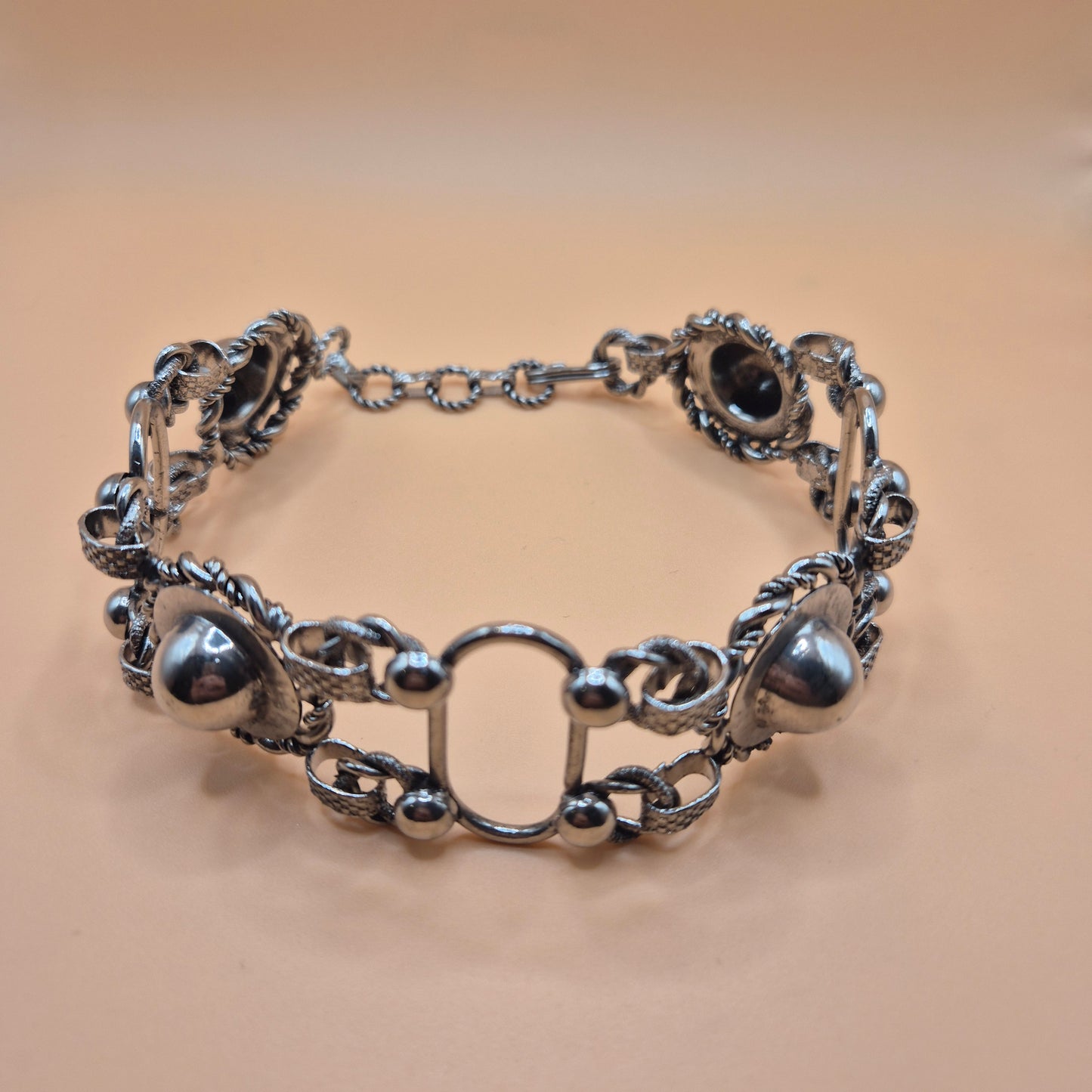 Vintage silberfarbender Chocker 90er Jahre Handmade