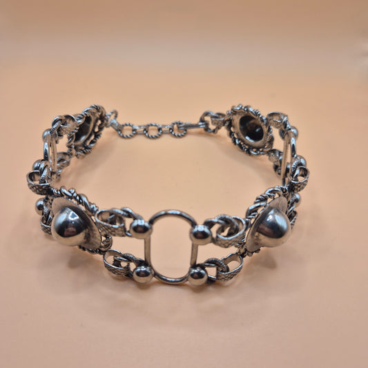 Vintage silberfarbender Chocker 90er Jahre Handmade