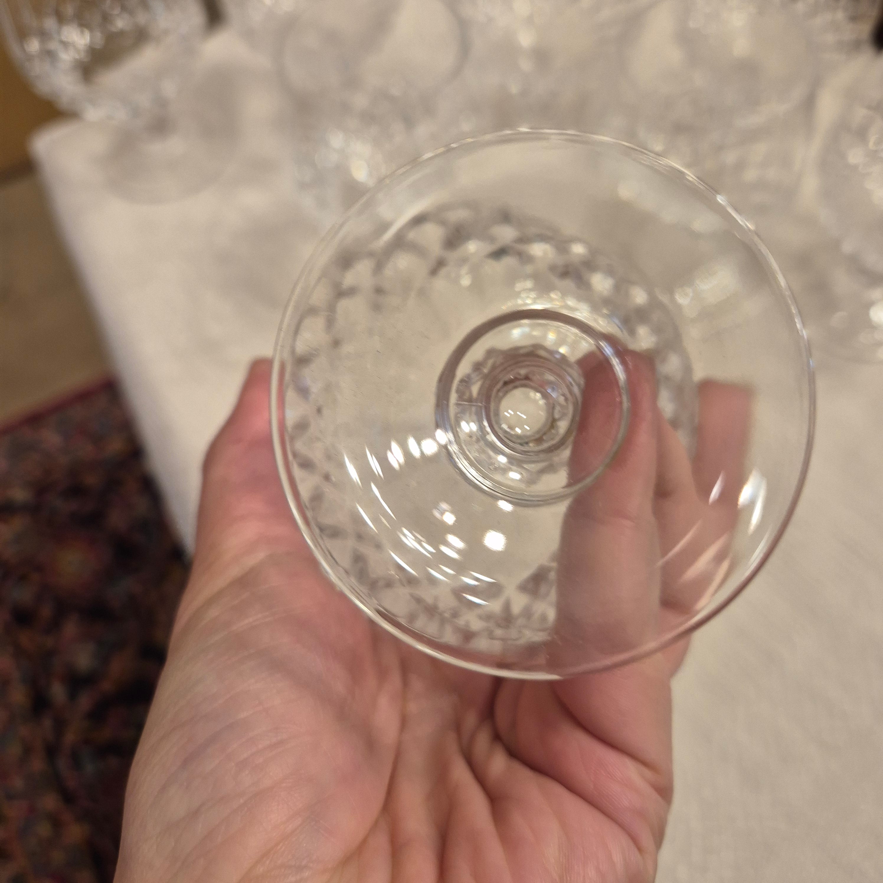 Vintage Kristalloptik Cognac, Wein Gläser - Brandy Bourbon Ballon Retro 50er Jahre