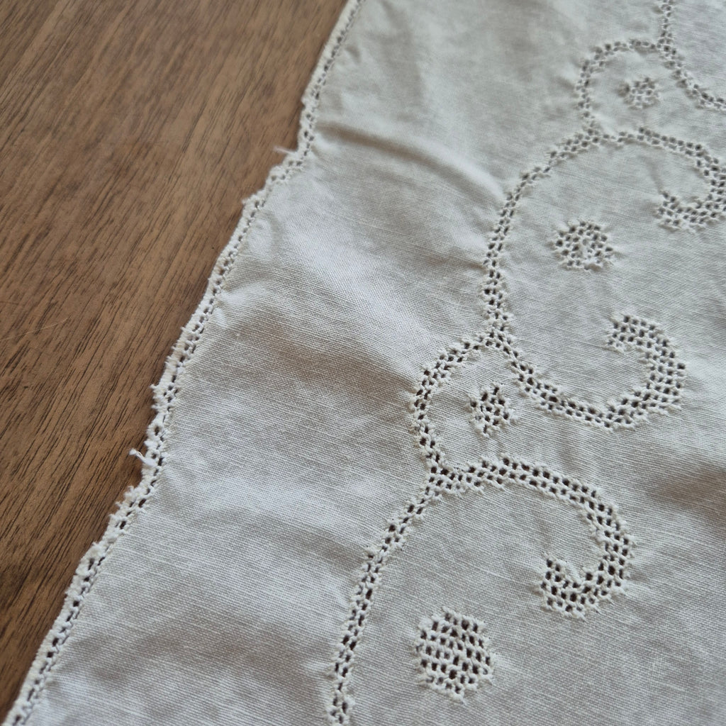 Antiker Handgemachter Tischläufer Zierdeckchen Spitze 80x34cm weiß 🤍