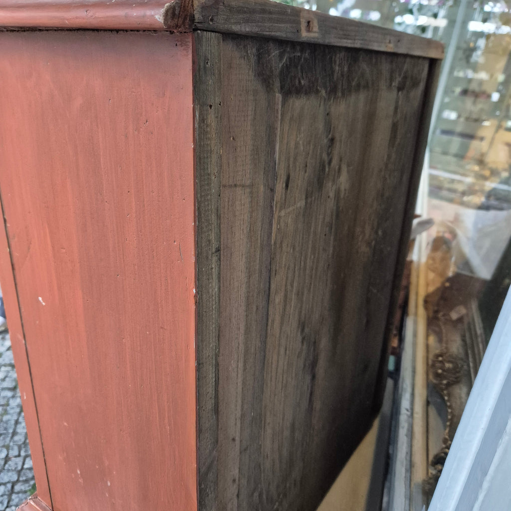 Antiker Wandschrank Bauernschrank Anno 1878 Blumen Handbemalt rustikal Landhaus