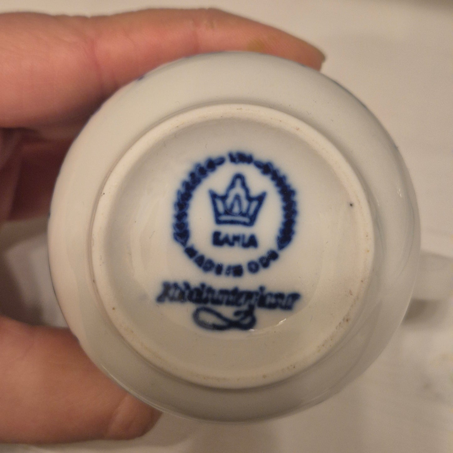 Vintage Milchkännchen blau weiß Kahla GDR Koboltunterglasur Zwiebelmuster