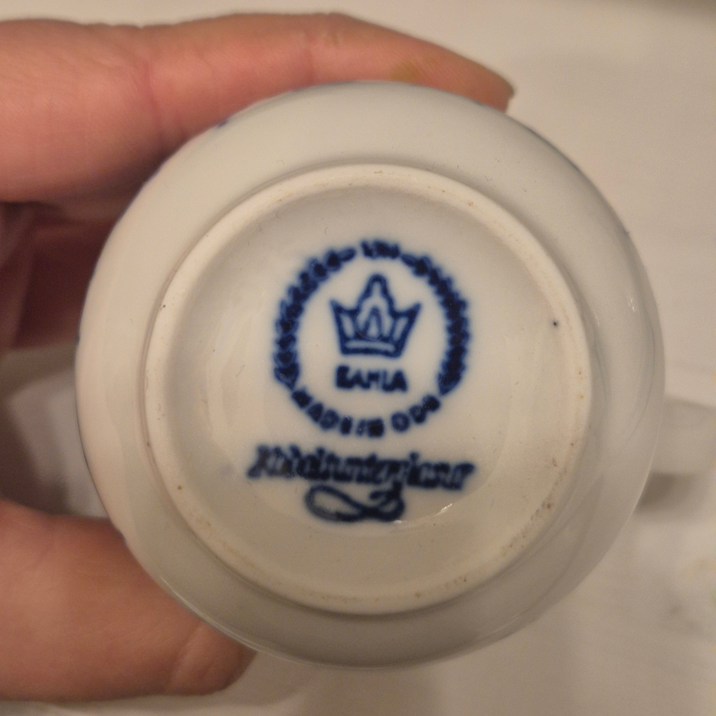 Vintage Milchkännchen blau weiß Kahla GDR Koboltunterglasur Zwiebelmuster