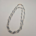 Vintage Glasperlenkette zweifarbig Torsade-Stil