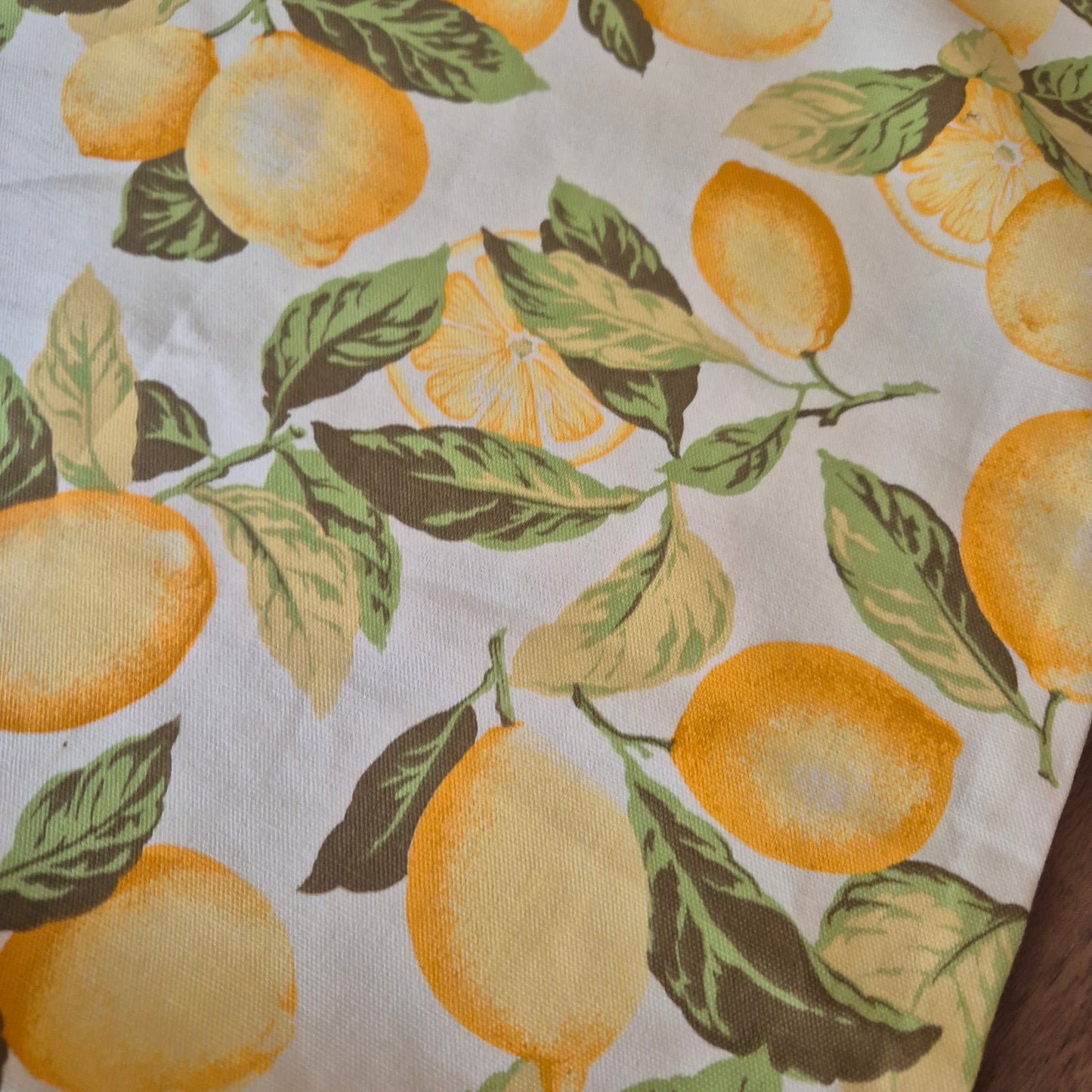 Vintage Kissenhülle Zitronen Motiv 50x50cm