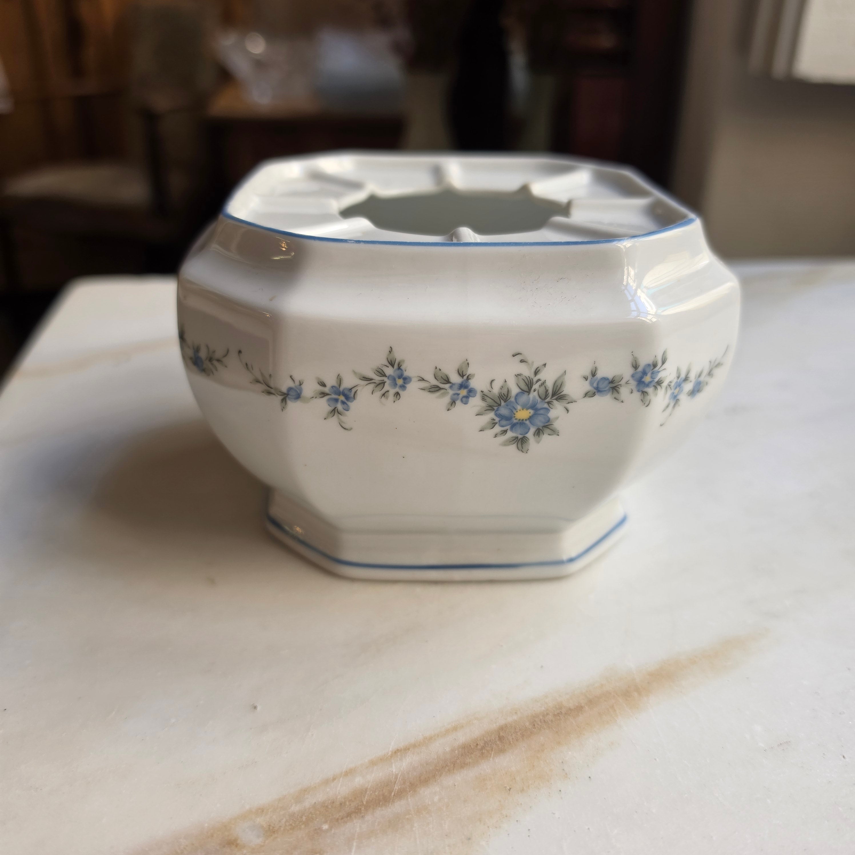 Vintage Stövchen von Seltmann Weiden weiß blau