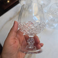 Elegante Vintage-Kristallgläser - Cognacschwenker mit Diamantschliff