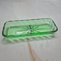 Art Deco Glasschale - Schmuckschale - Ablage - grün