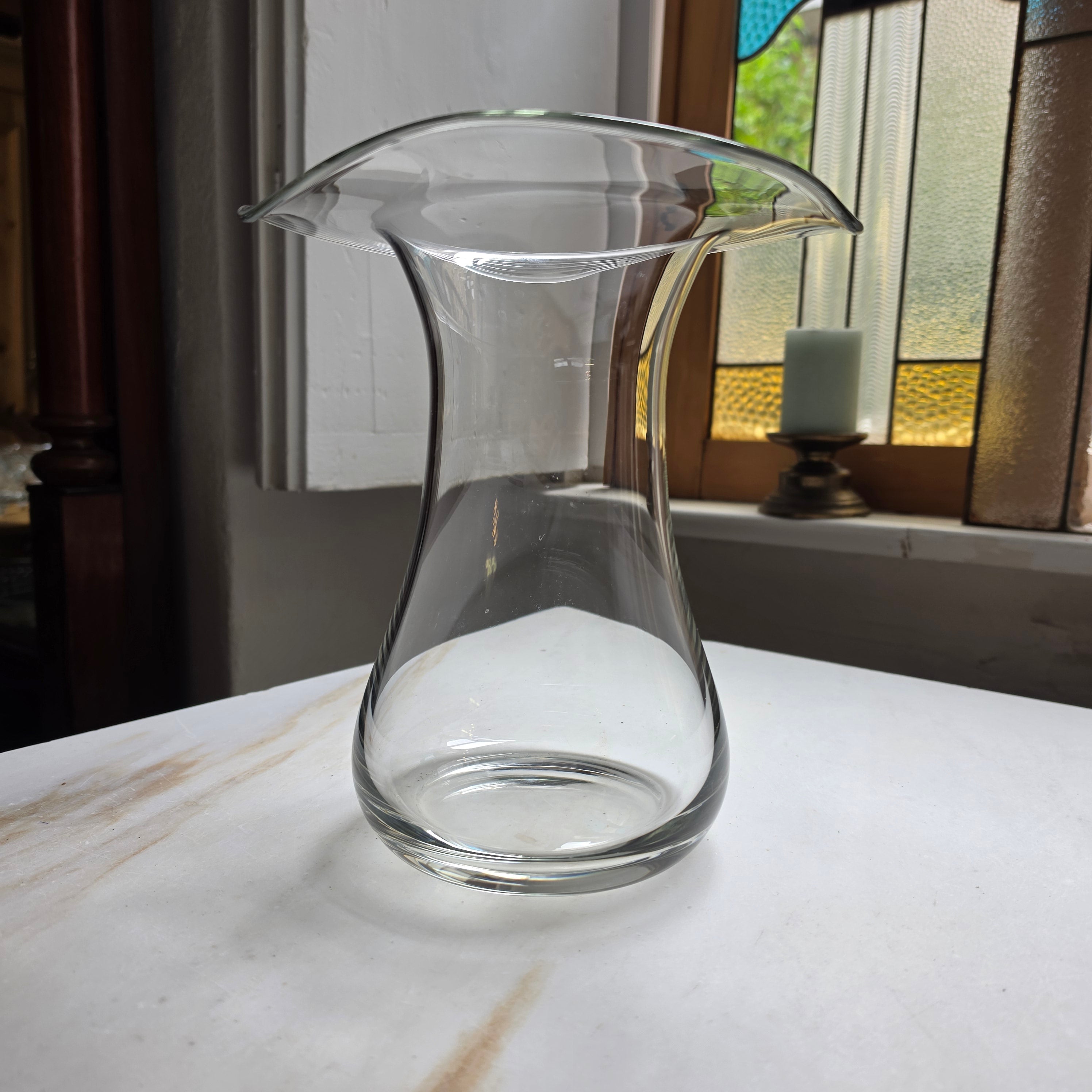 Vintage Nachtmann Glasvase mit gewelltem Rand – Zeitlose Eleganz!