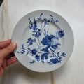 Alter Kuchenteller Porzellan GDR Echt Kobalt Jlmenau Blaue Blume