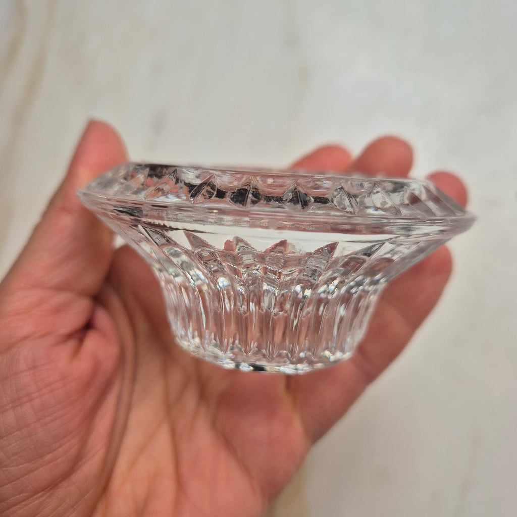 Vintage Etagere Kerzenständer Glas Kristall