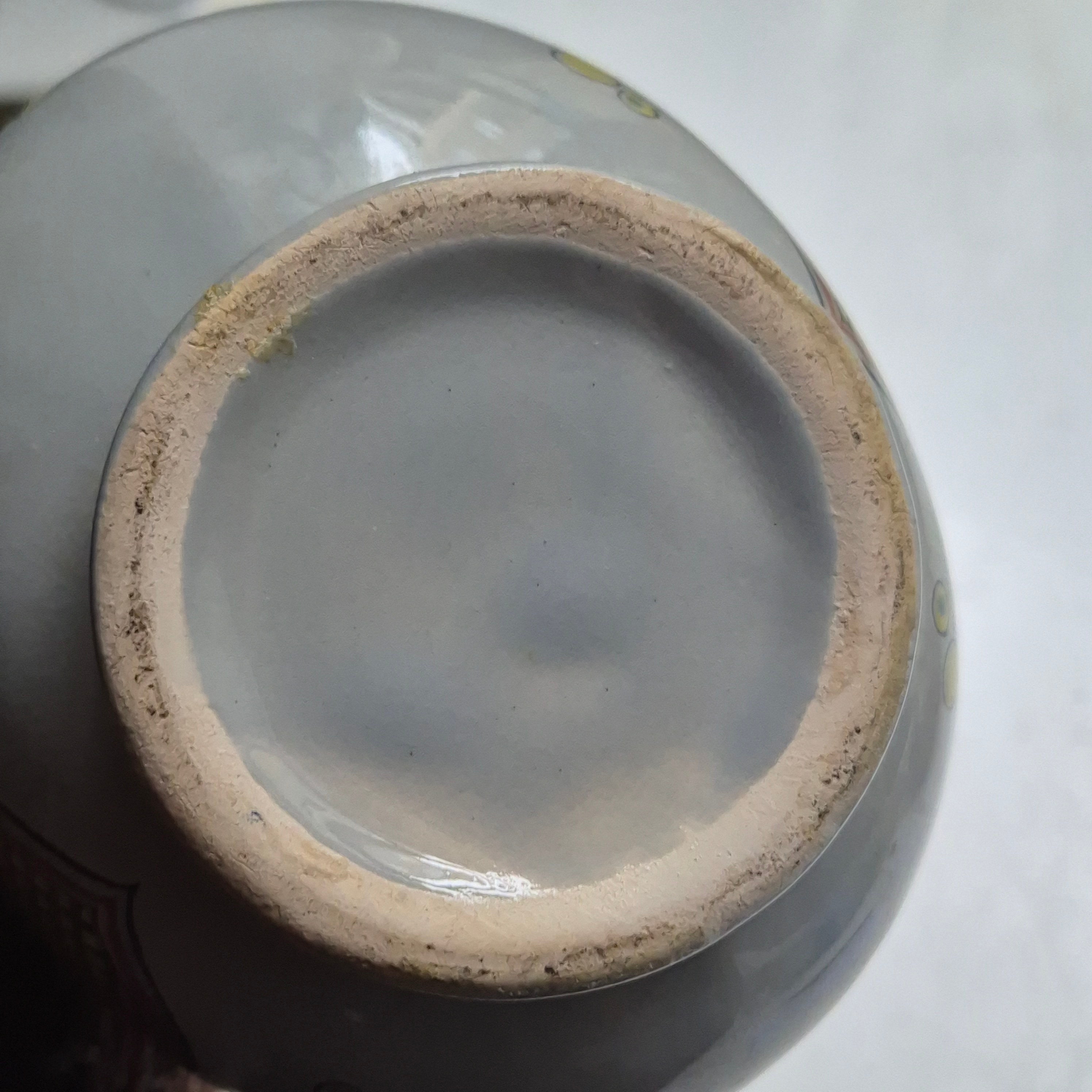 Krug mit Stopfen Wein Keramik Handbemalt Alt Antik