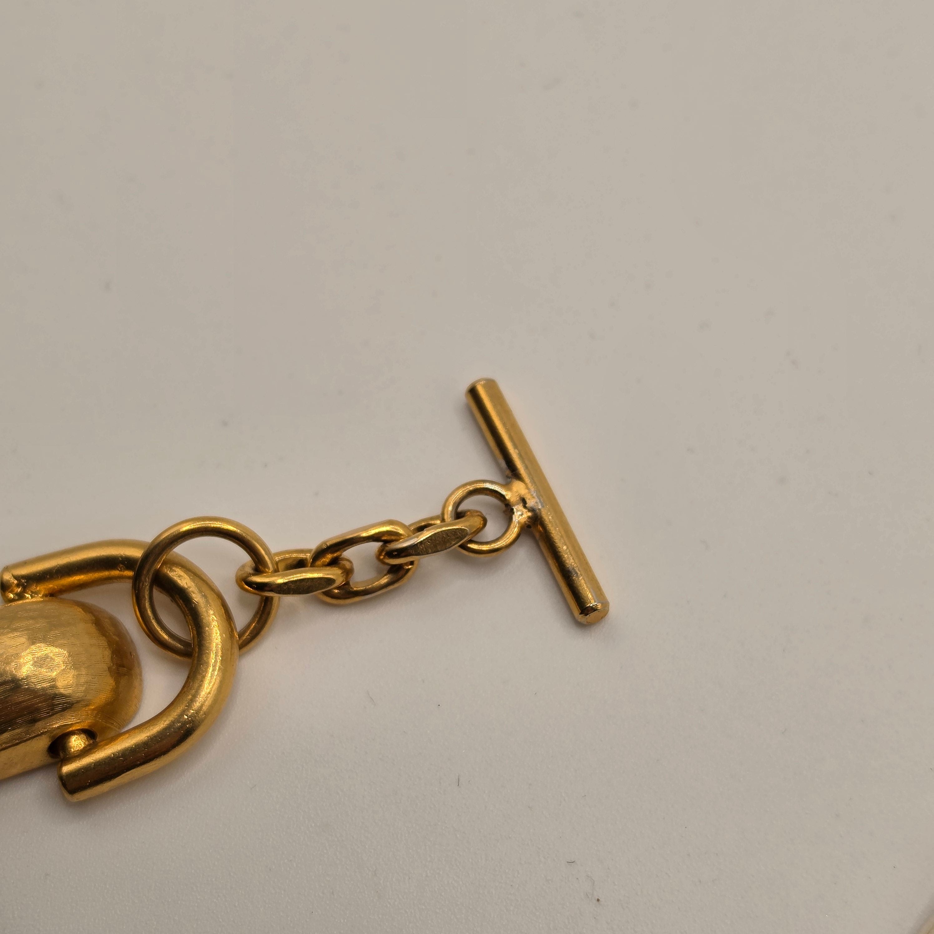Vintage- Statement-Gliederarmband in mattiertem Gold-Look