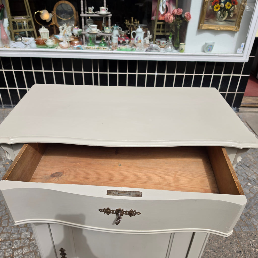Antikes Gründerzeit-Vertiko um 1890 – Graubeige - Shabby Chic