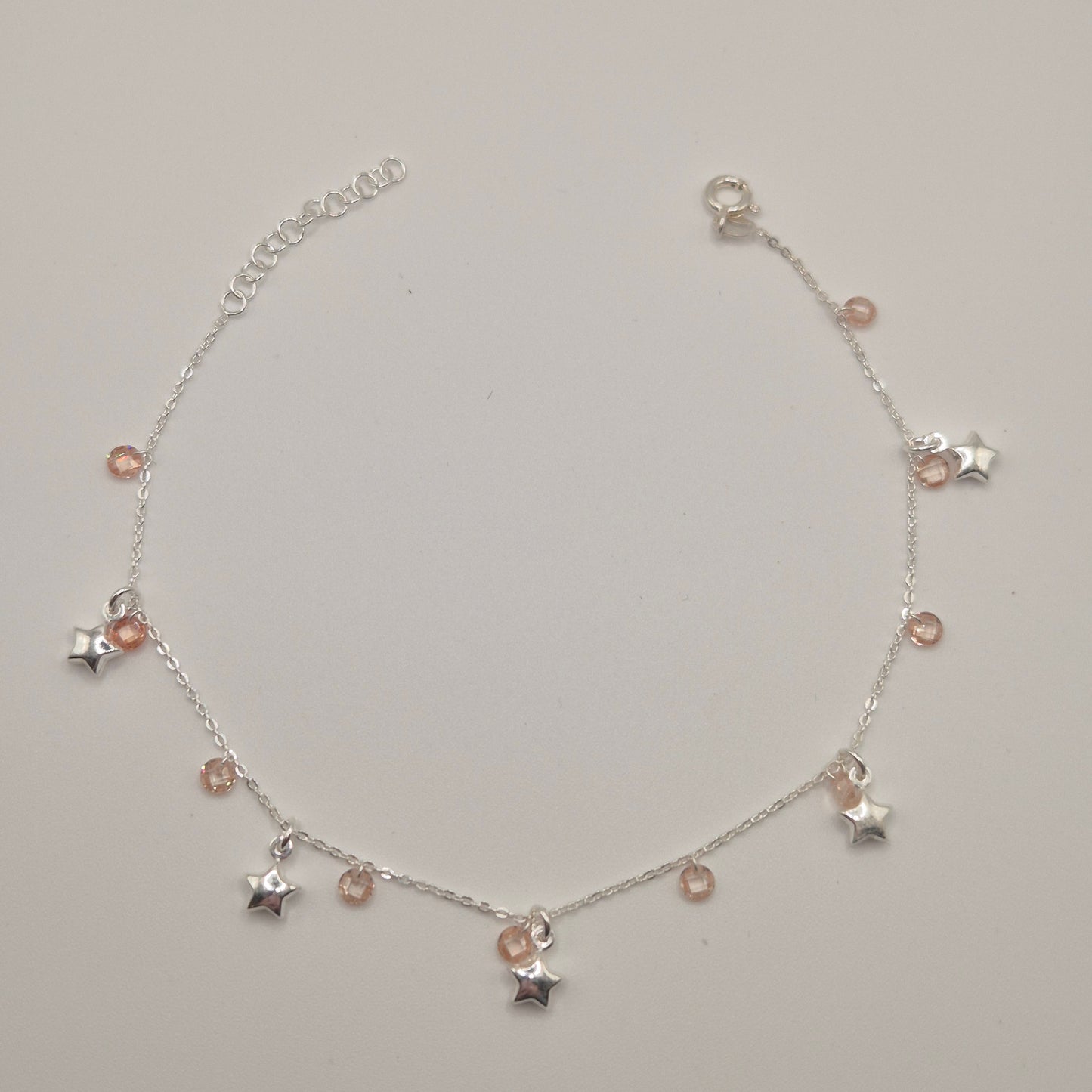 Zartes Fußkettchen Silber 925 Sterne