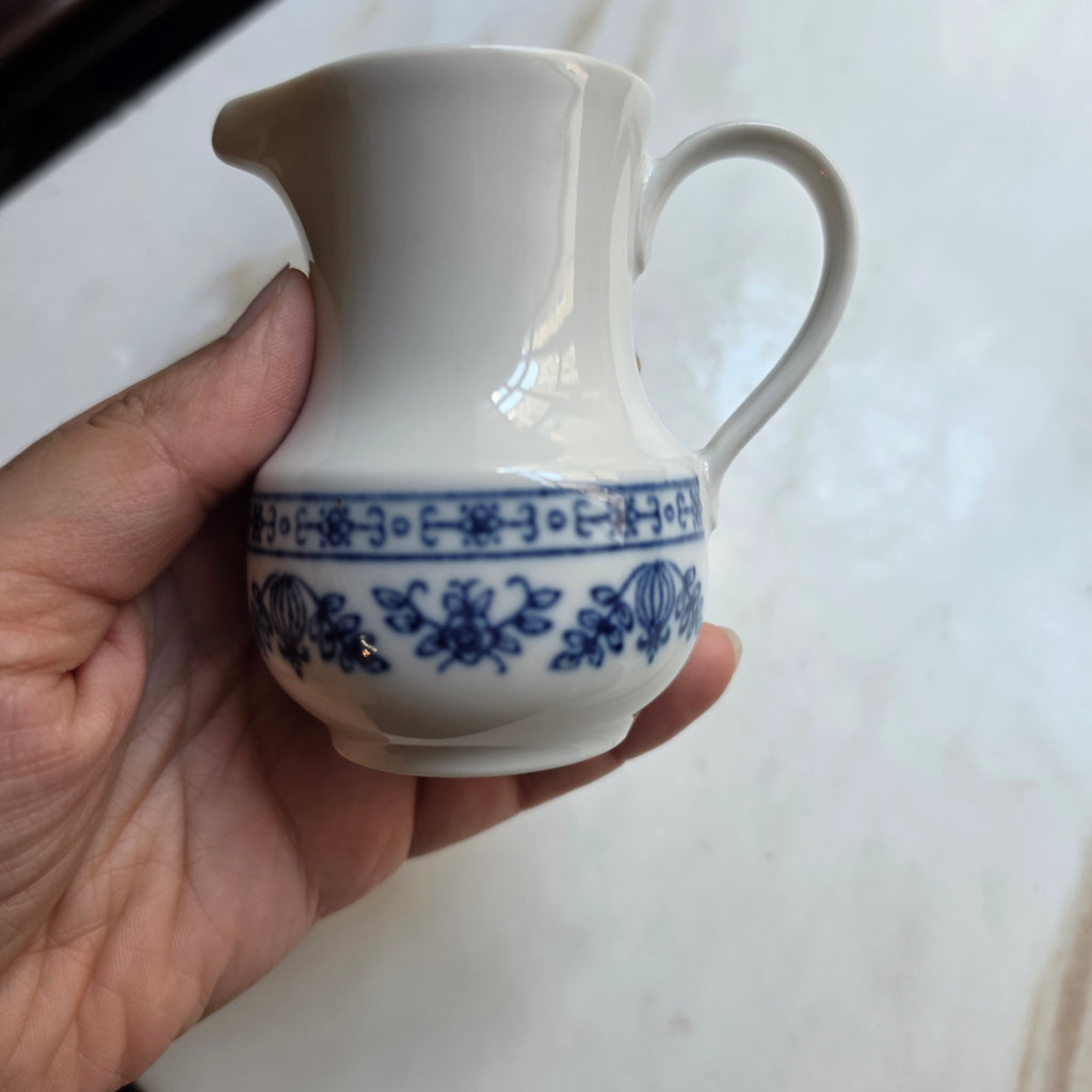 Vintage Milchkännchen blau weiß Kahla GDR Koboltunterglasur Zwiebelmuster