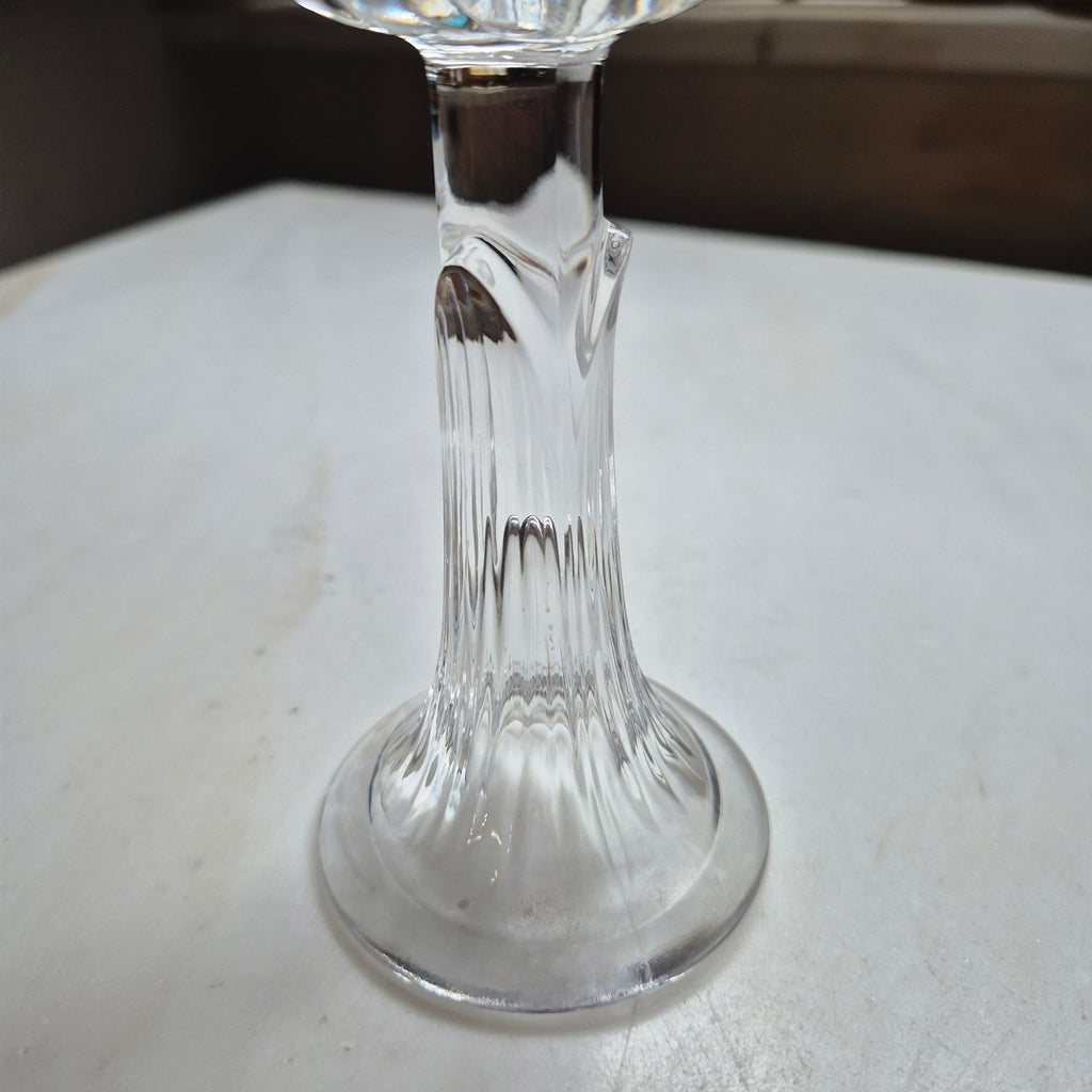 Vintage Glas Kristall Kerzenhalter in Tulpenform