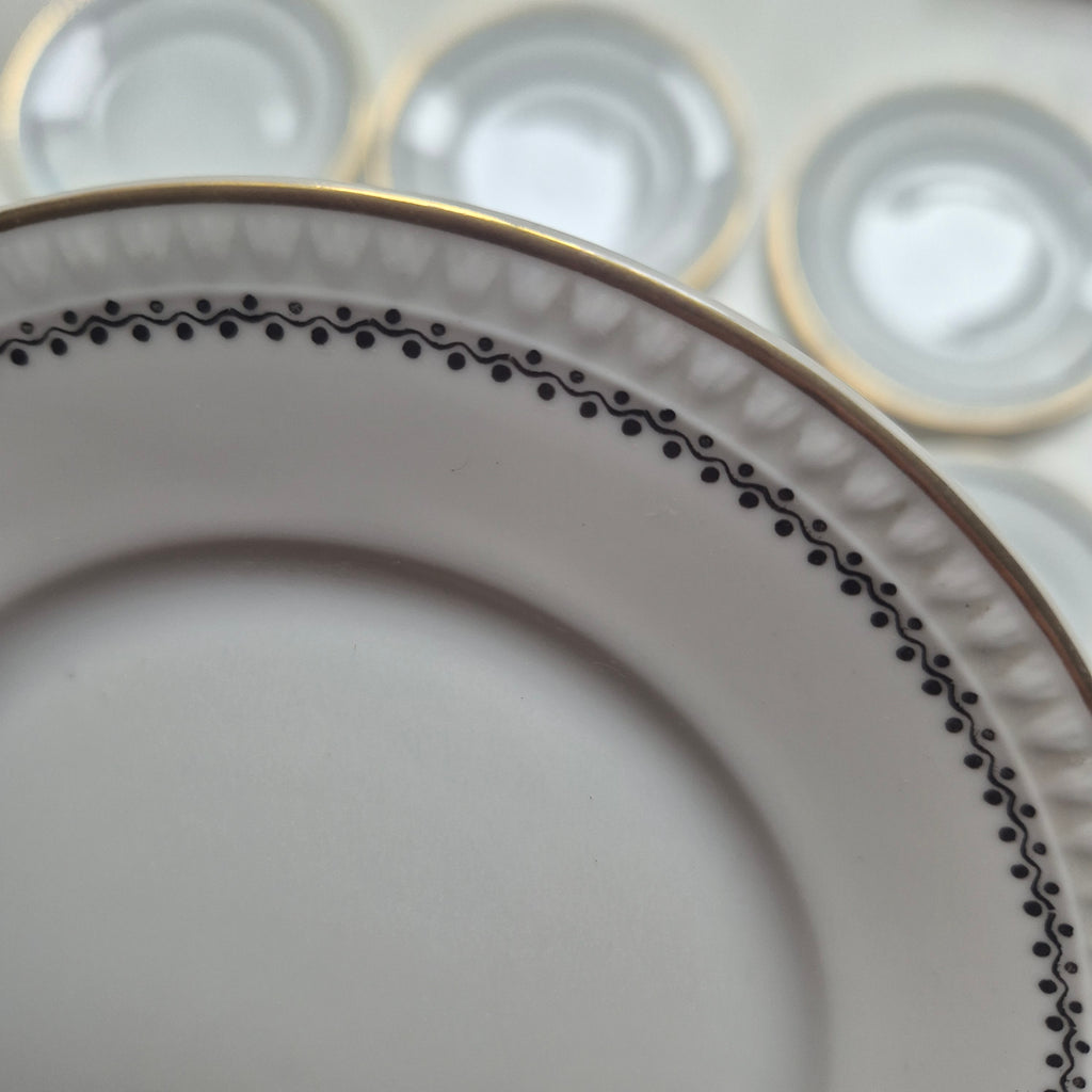 9x Vintage kleine Dessertteller - Kuchenteller Silesia Porzellan