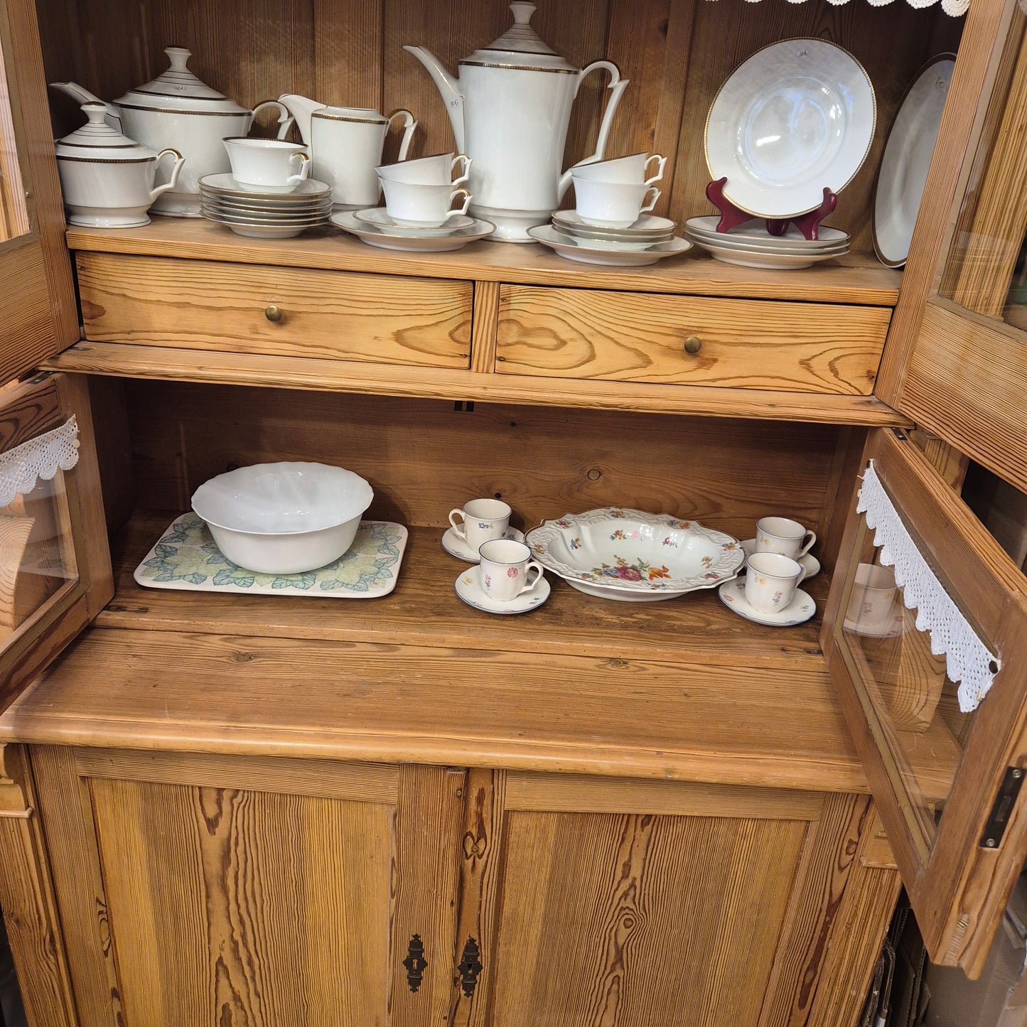 Antikes Jugendstil Landhaus Küchenbuffet Alt Vollholz Kiefernholz