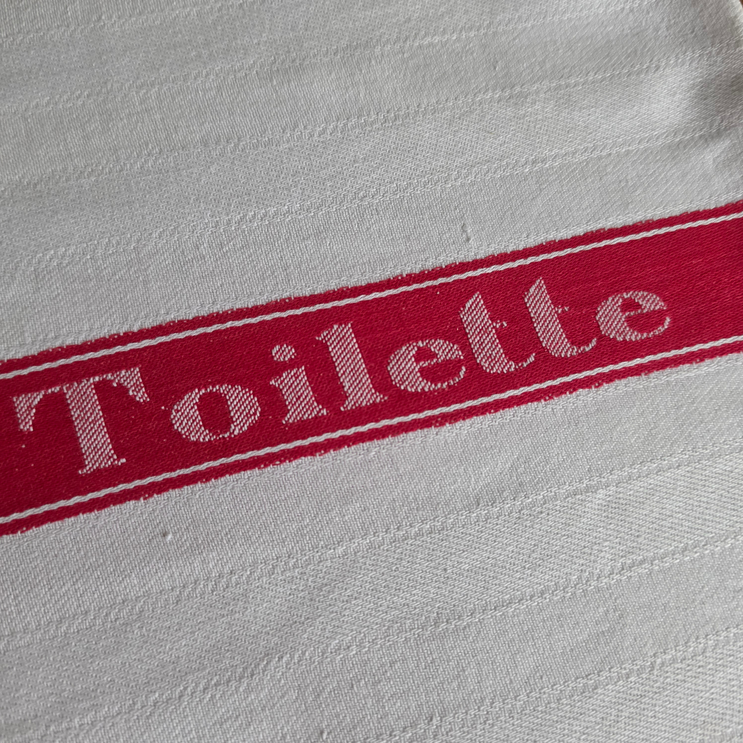 Vintage „Toilette“ Handtuch - Paradehandtuch – Nostalgischer Charme für dein Badezimmer 44x90cm