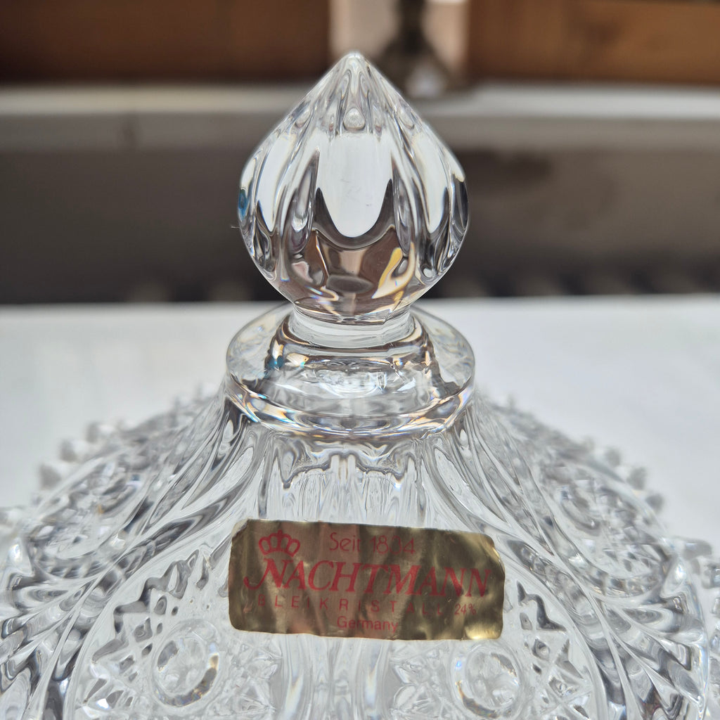 Vintage Bonboniere Schale aus Bleikristall mit Deckel - von Nachtmann