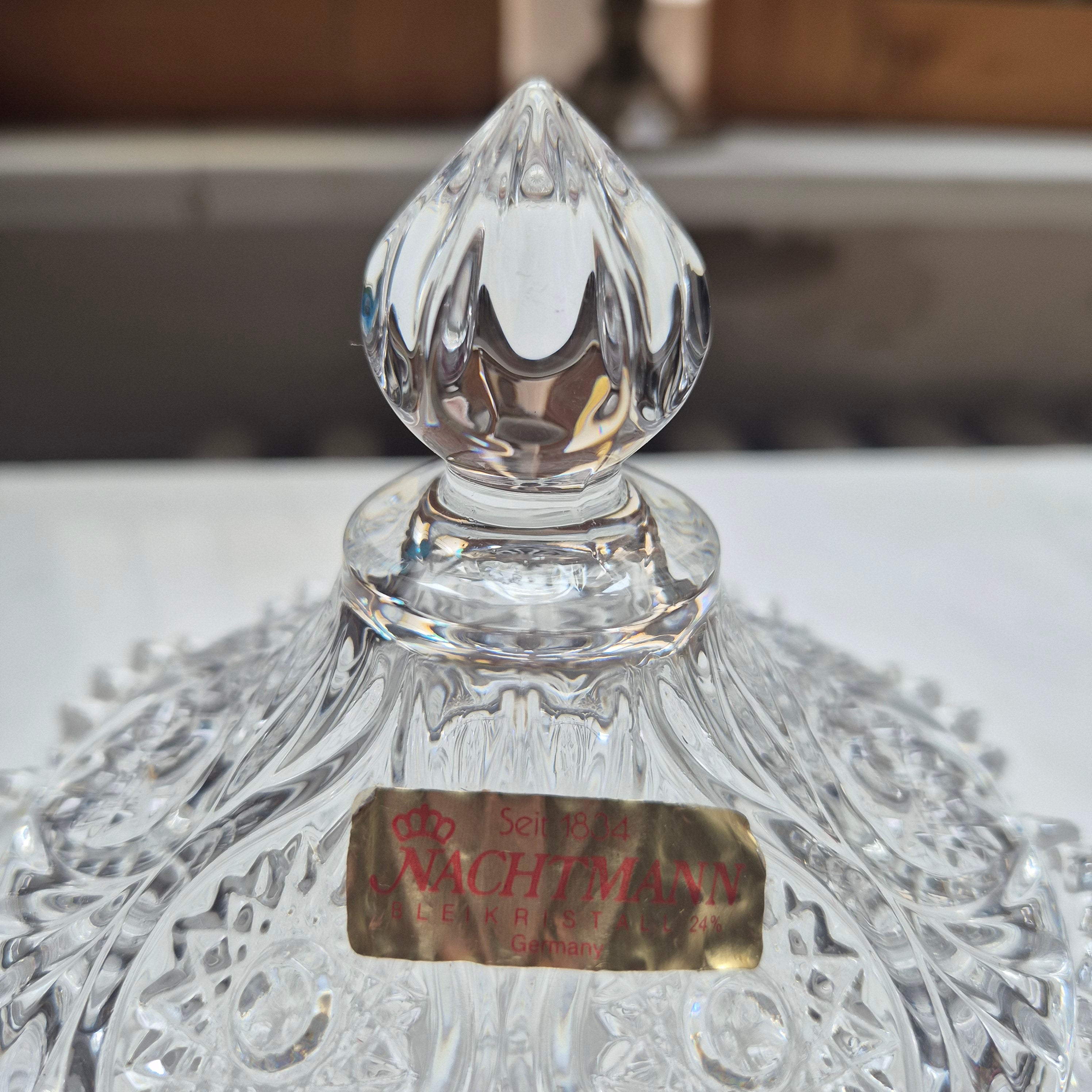 Vintage Bonboniere Schale aus Bleikristall mit Deckel - von Nachtmann