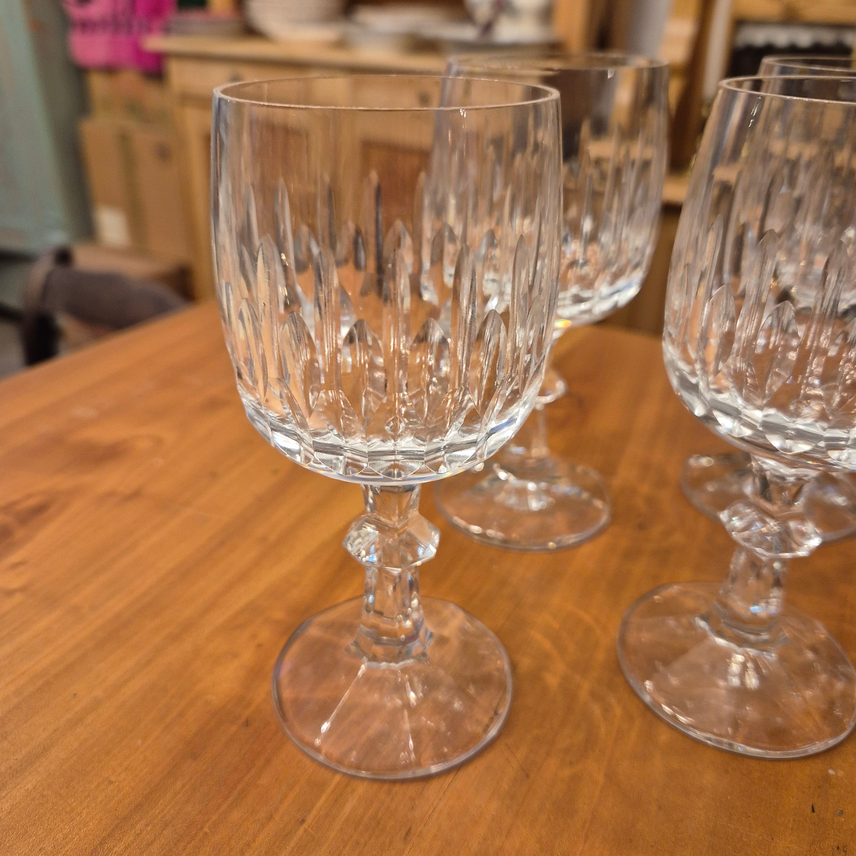 6x Vintage Kristall Weingläser Stilgläser