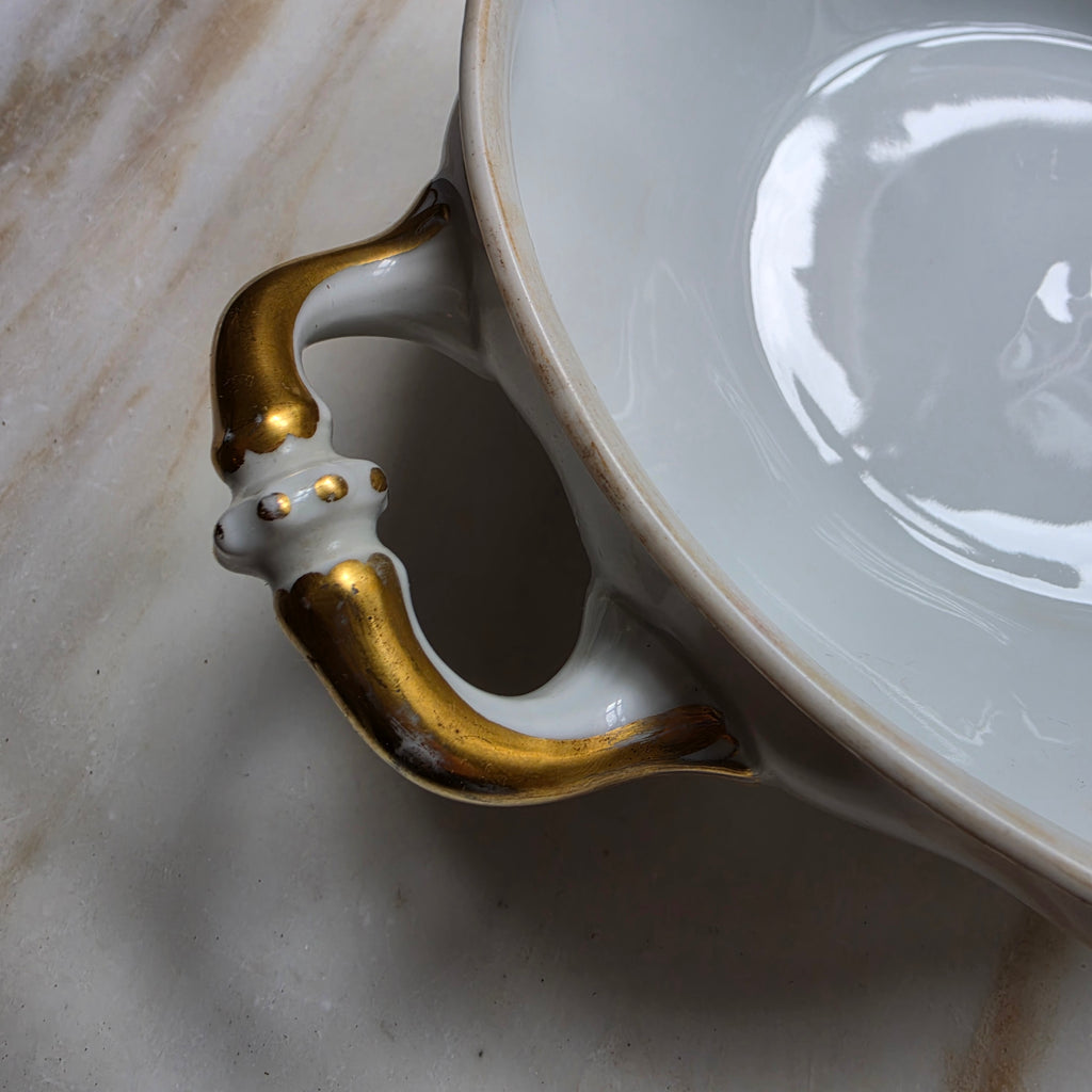 Antike Rosenthal Schale „Bavana“ – Edle Servierschale mit Goldstaffage & Ornamenten – Jugendstil