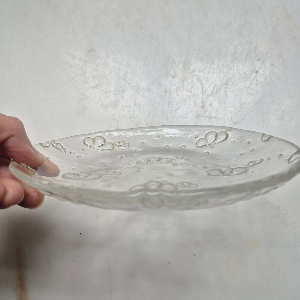 Vintage Teller klein - Oval - Wolkenmotiv